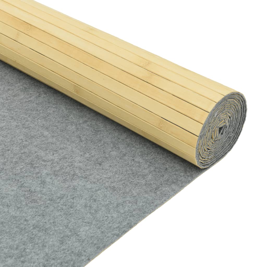 Paravent Hell Natur Breite 600 cm Höhe 165 cm Bambus