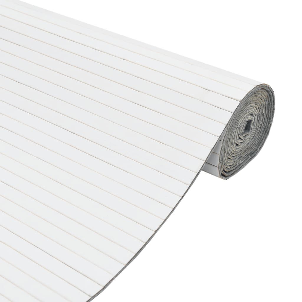 Paravent Weiß Breite 600 cm Höhe 165 cm Bambus