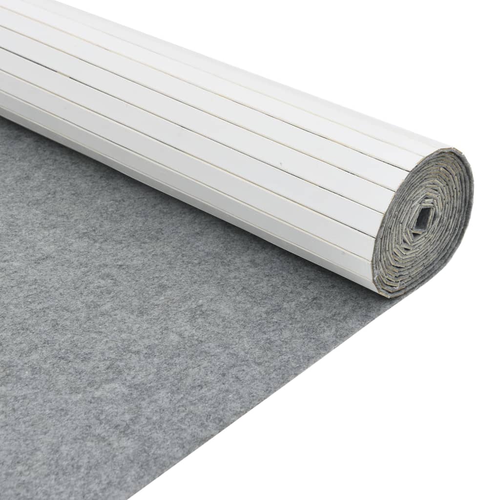 Paravent Weiß Breite 600 cm Höhe 165 cm Bambus