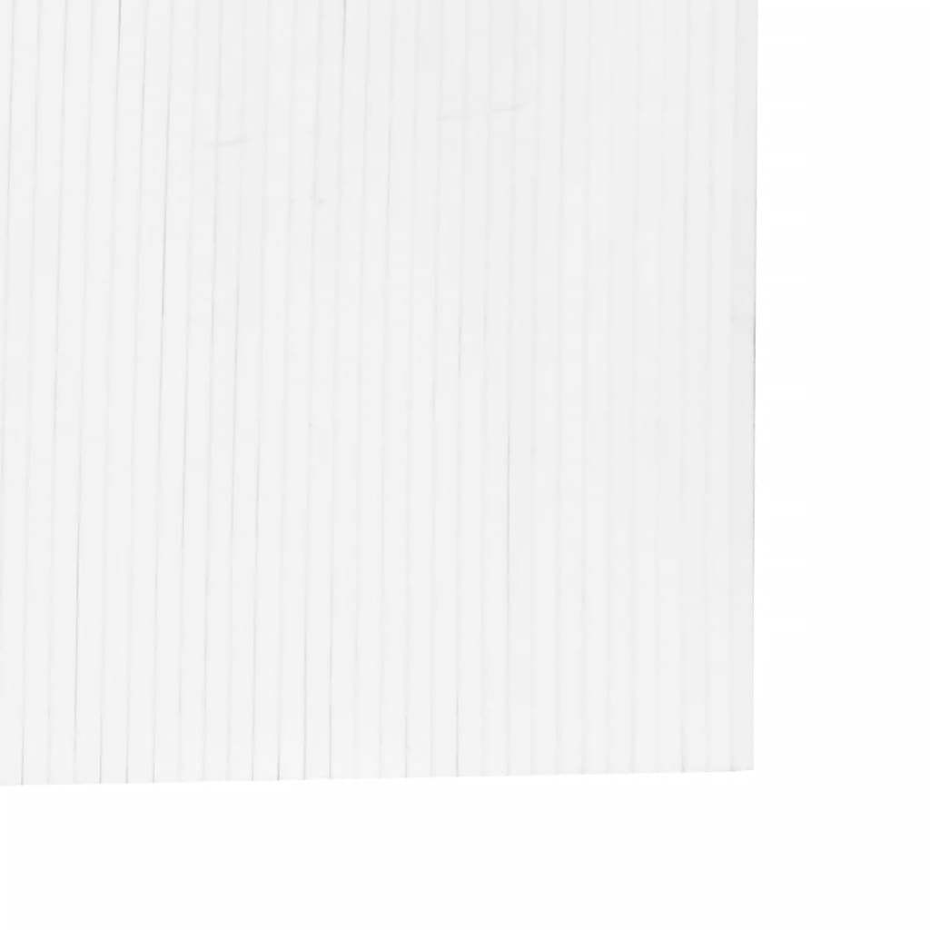 Paravent Weiß Breite 600 cm Höhe 165 cm Bambus