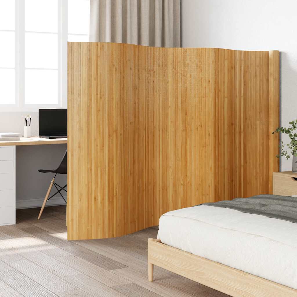 Paravent Natur Breite 800 cm Höhe 165 cm Bambus