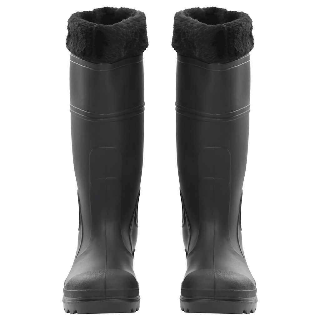 Gummistiefel mit Herausnehmbarem Innenfutter Schwarz Gr. 38 PVC