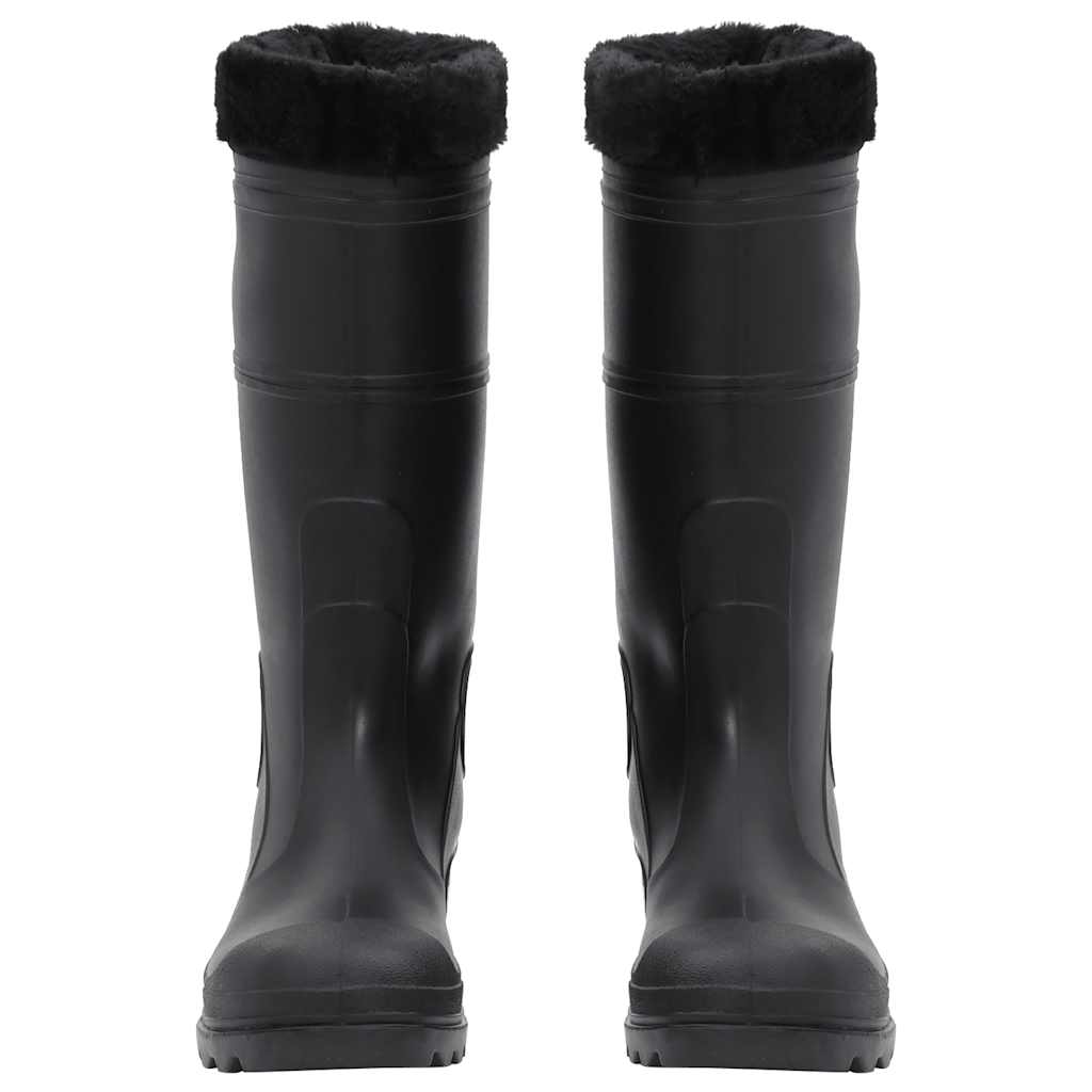 Gummistiefel mit Herausnehmbarem Innenfutter Schwarz Gr. 41 PVC