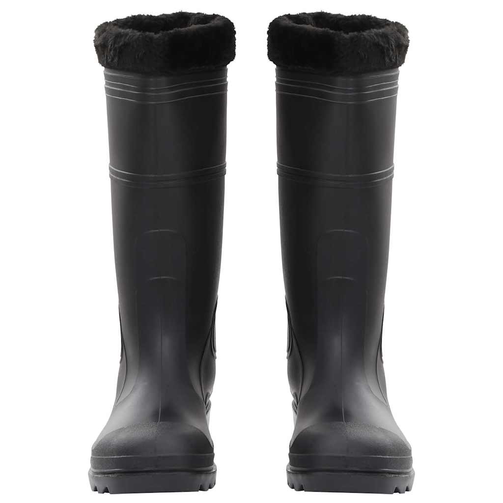 Gummistiefel mit Herausnehmbarem Innenfutter Schwarz Gr. 46 PVC