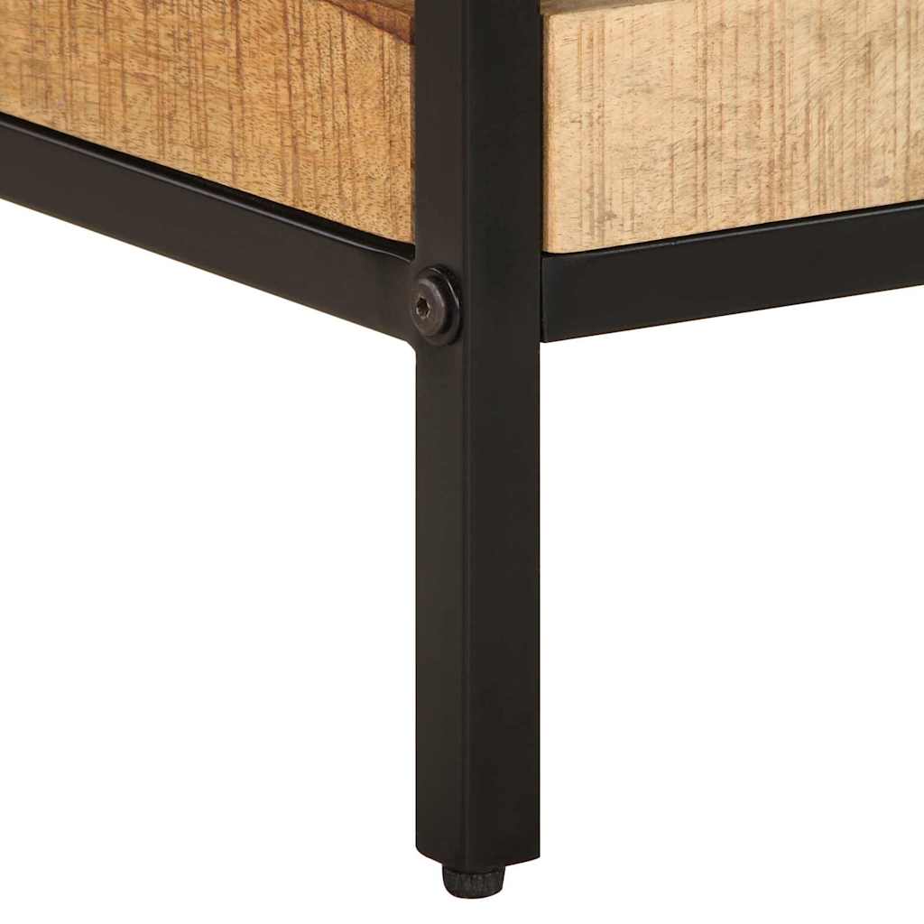 Beistelltisch mit Regal Braun 35 x 35 x 45 cm Massivholz Mango