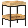 Beistelltisch mit Regal Braun 35 x 35 x 45 cm Massivholz Mango