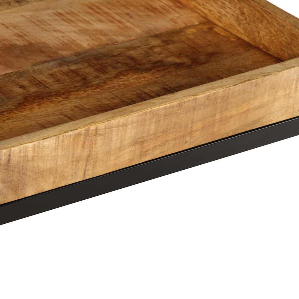 Beistelltisch mit Regal Braun 45 x 45 x 45 cm Massivholz Mango
