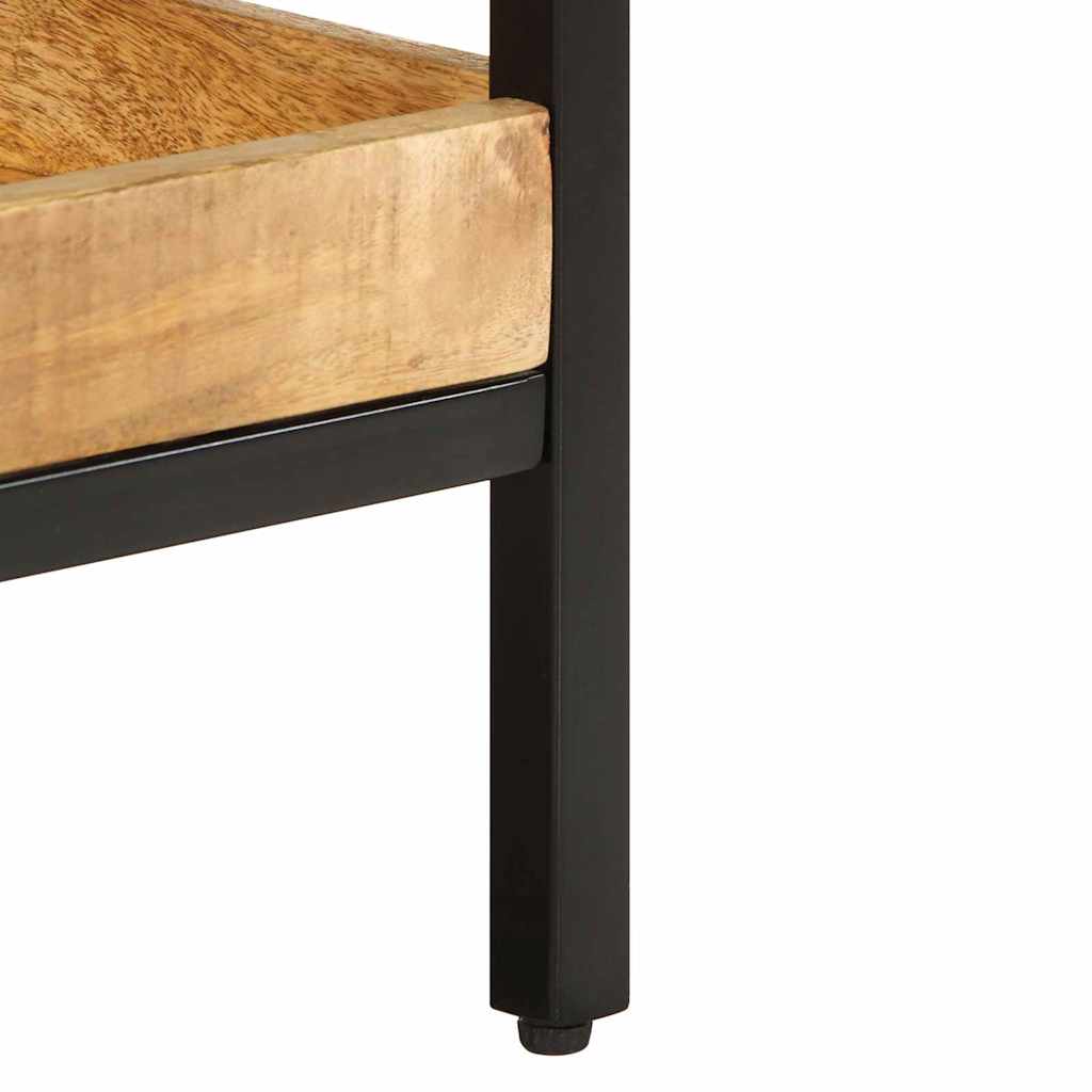 Beistelltisch mit Regal Braun 45 x 45 x 45 cm Massivholz Mango