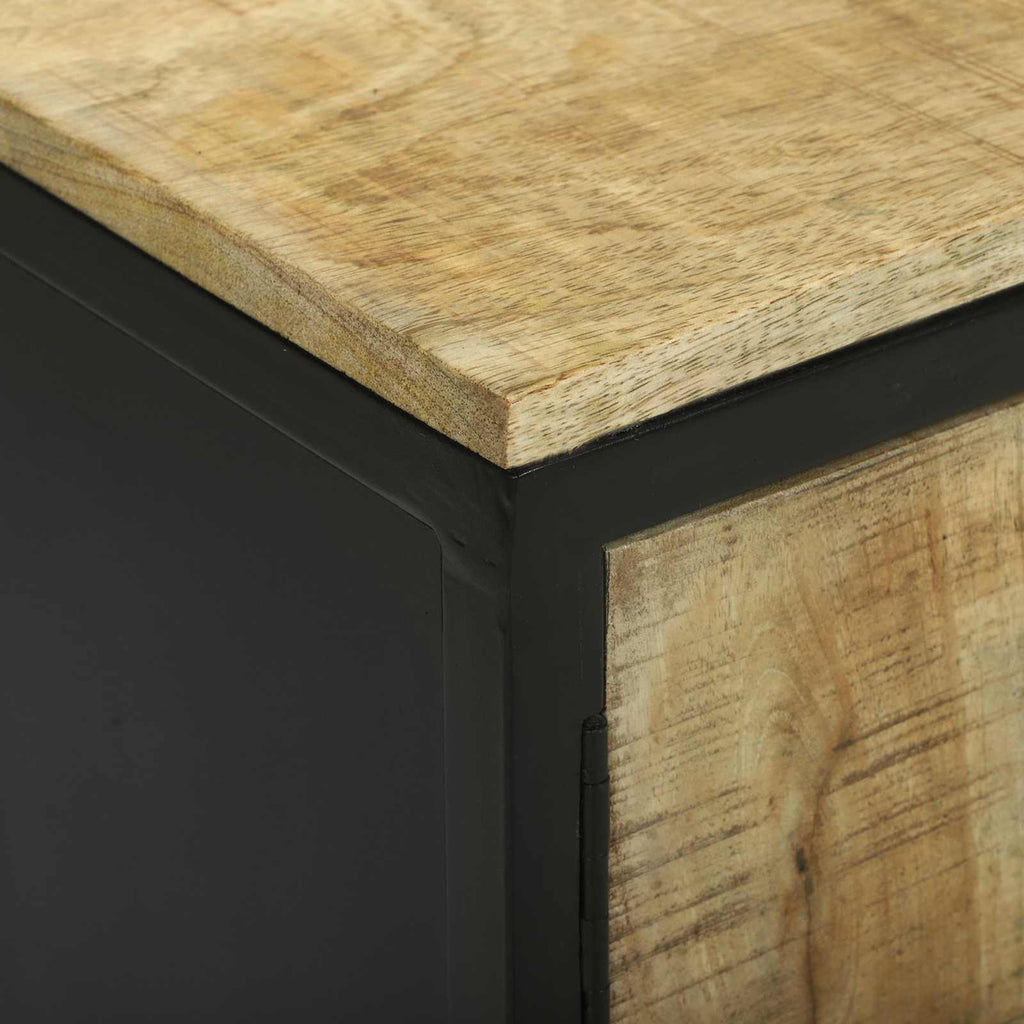 Konsolentisch mit Tür Braun 100 x 35 x 70 cm Massivholz Mango