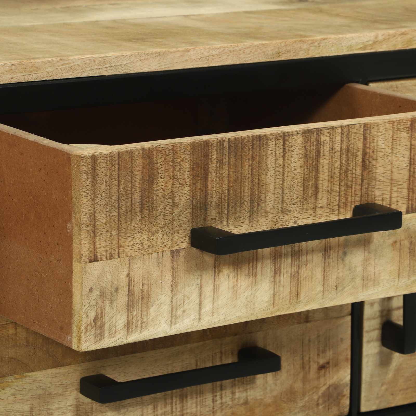 Konsolentisch mit Tür Braun 100 x 35 x 70 cm Massivholz Mango