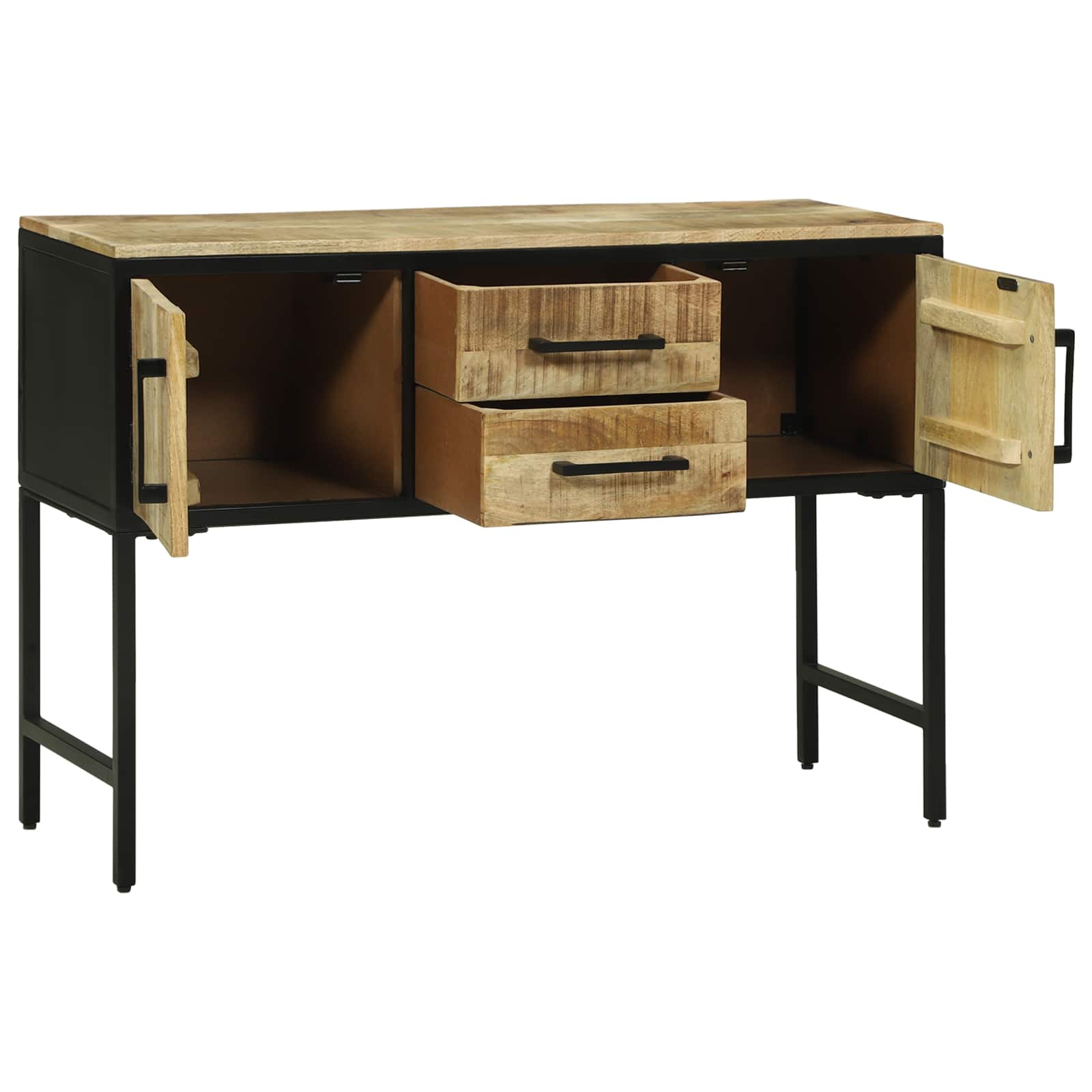Konsolentisch mit Tür Braun 100 x 35 x 70 cm Massivholz Mango