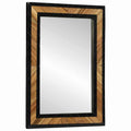 Wandspiegel Schwarz und Braun 70 x 2 x 70 cm Massivholz Akazie