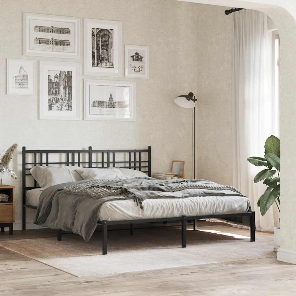 Ersatz-Kopfteil Metall Schwarz 160 cm