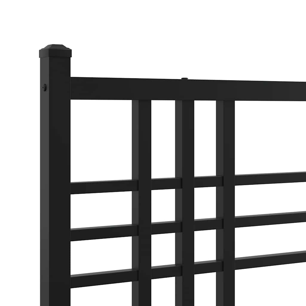 Ersatz-Kopfteil Metall Schwarz 160 cm