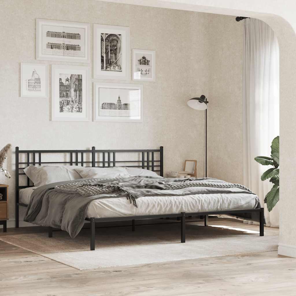 Ersatz-Kopfteil Metall Schwarz 193 cm