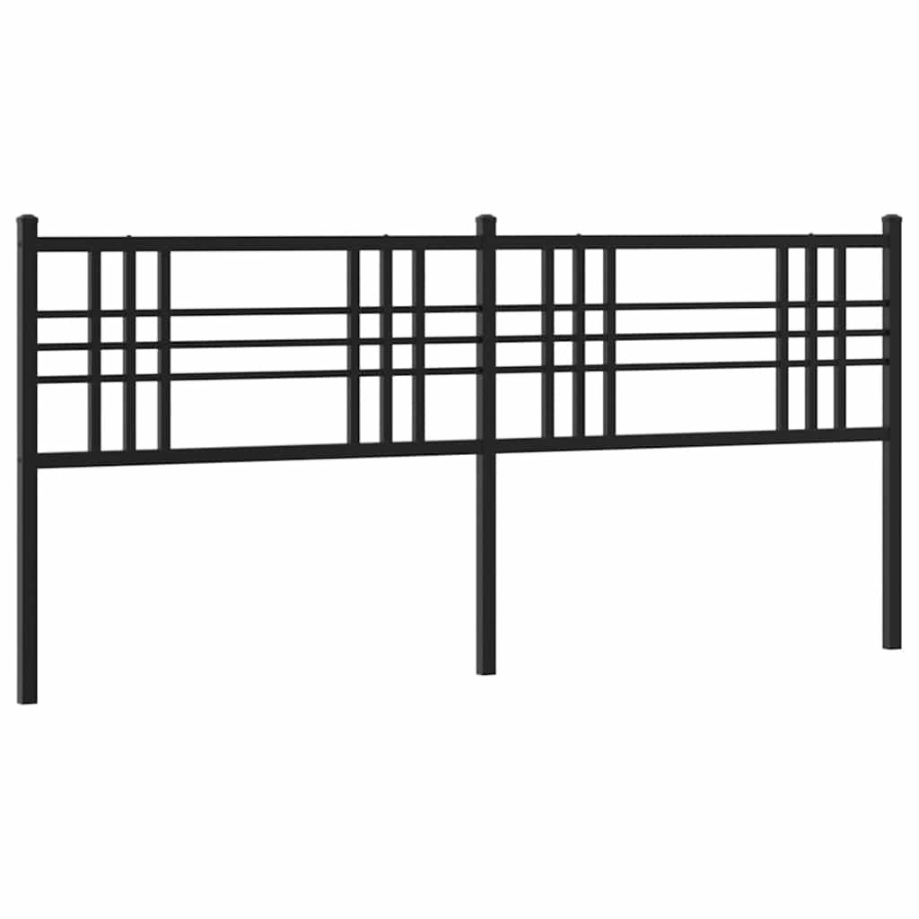 Ersatz-Kopfteil Metall Schwarz 200 cm