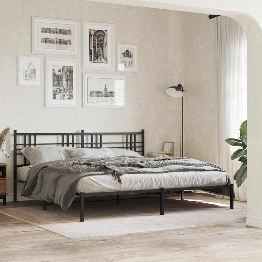 Ersatz-Kopfteil Metall Schwarz 200 cm