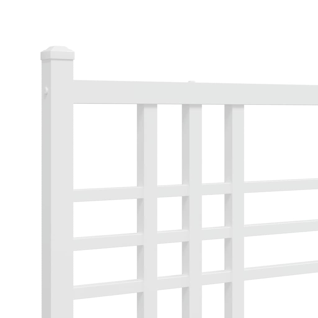 Ersatz-Kopfteil Metall Weiß 107 cm