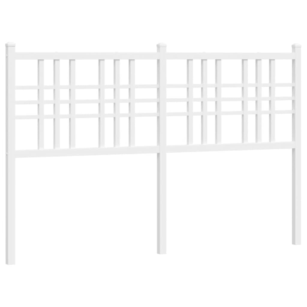 Ersatz-Kopfteil Metall Weiß 120 cm