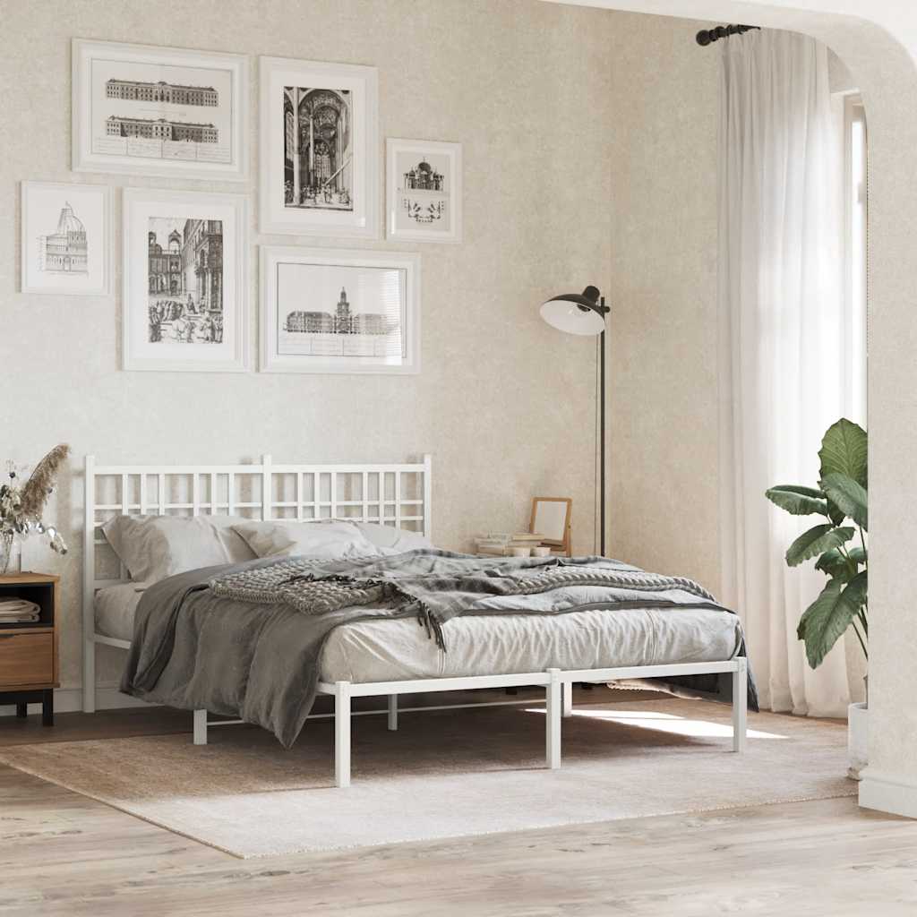 Ersatz-Kopfteil Metall Weiß 120 cm