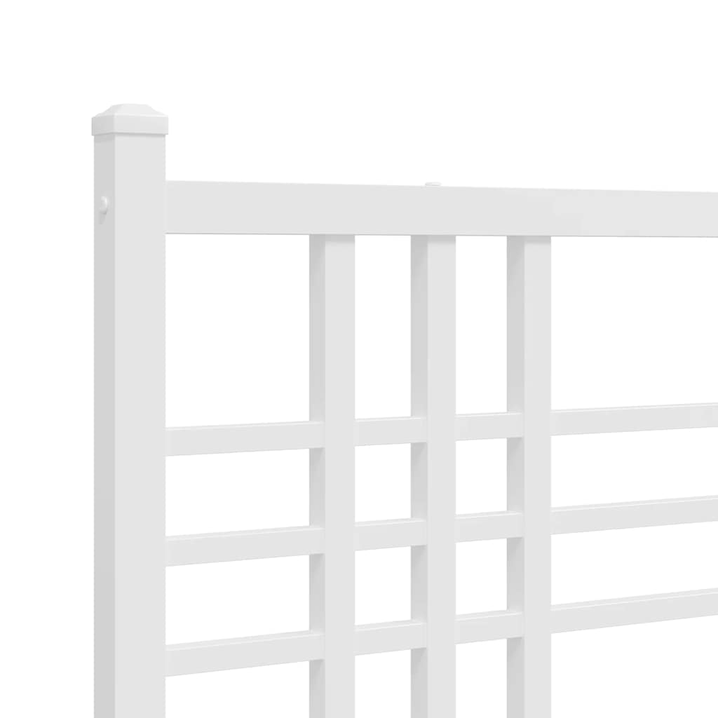 Ersatz-Kopfteil Metall Weiß 120 cm