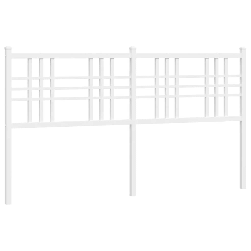 Ersatz-Kopfteil Metall Weiß 160 cm