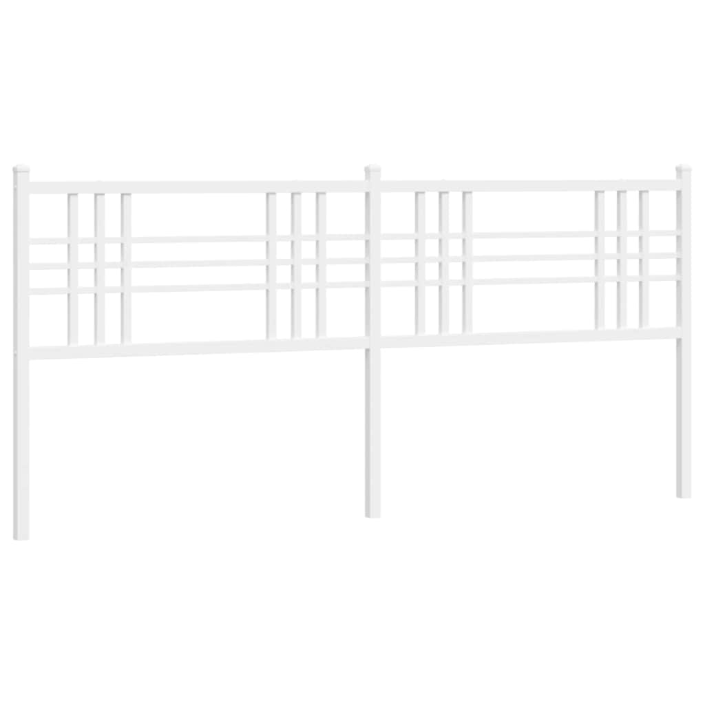 Ersatz-Kopfteil Metall Weiß 193 cm
