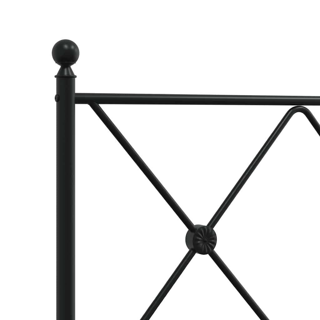 Ersatz-Kopfteil Metall Schwarz 90 cm