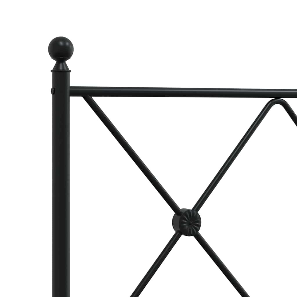 Ersatz-Kopfteil Metall Schwarz 100 cm