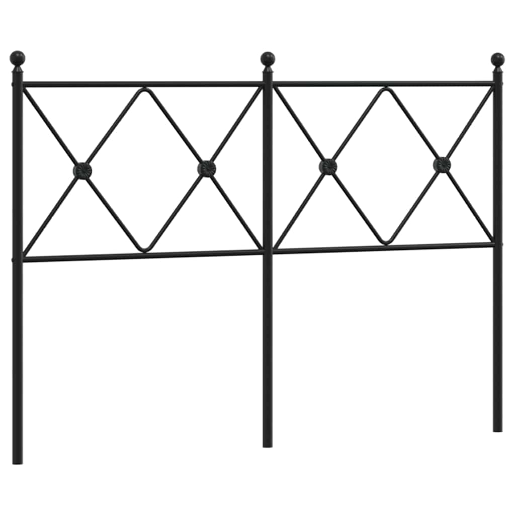 Ersatz-Kopfteil Metall Schwarz 120 cm