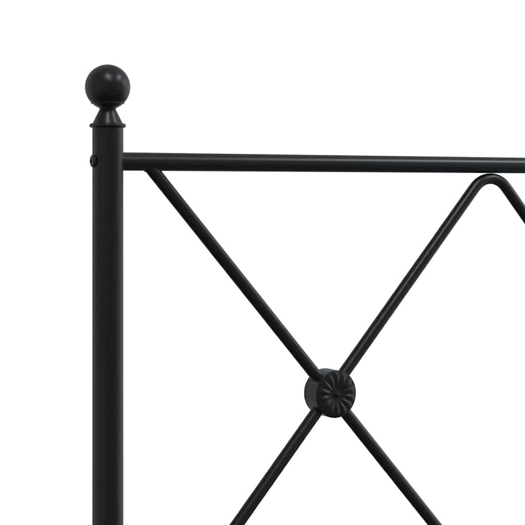 Ersatz-Kopfteil Metall Schwarz 193 cm