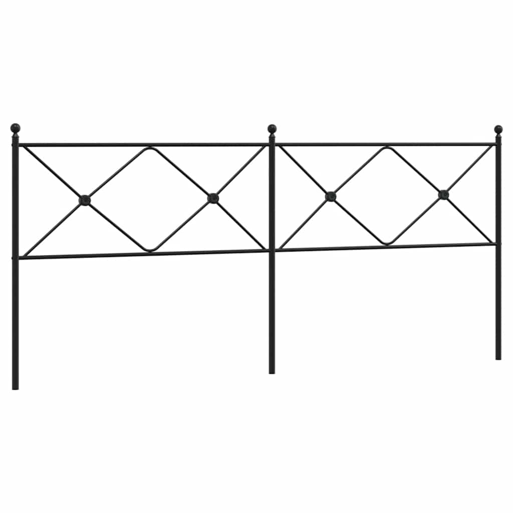 Ersatz-Kopfteil Metall Schwarz 200 cm