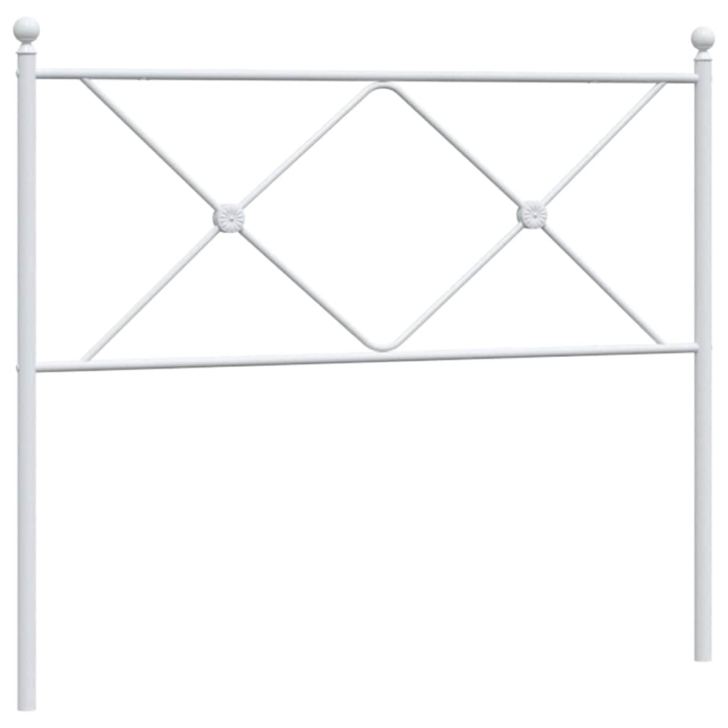 Ersatz-Kopfteil Metall Weiß 100 cm