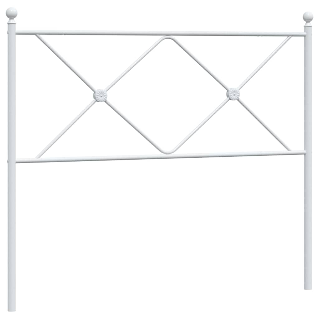 Ersatz-Kopfteil Metall Weiß 107 cm