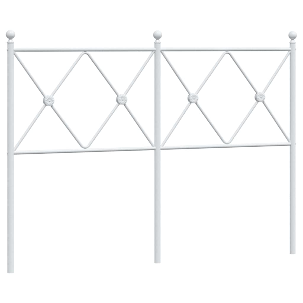 Ersatz-Kopfteil Metall Weiß 120 cm
