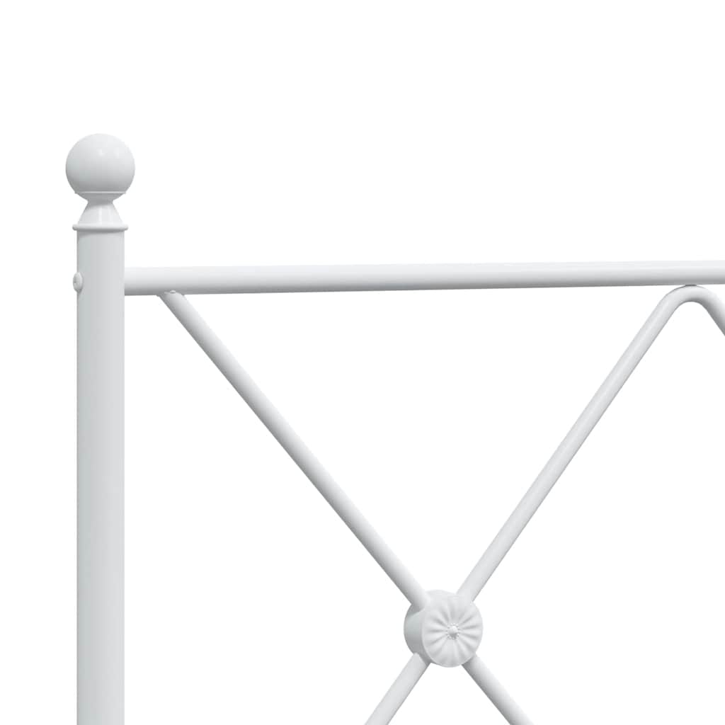 Ersatz-Kopfteil Metall Weiß 120 cm