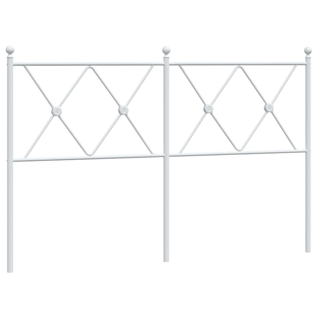 Ersatz-Kopfteil Metall Weiß 137 cm