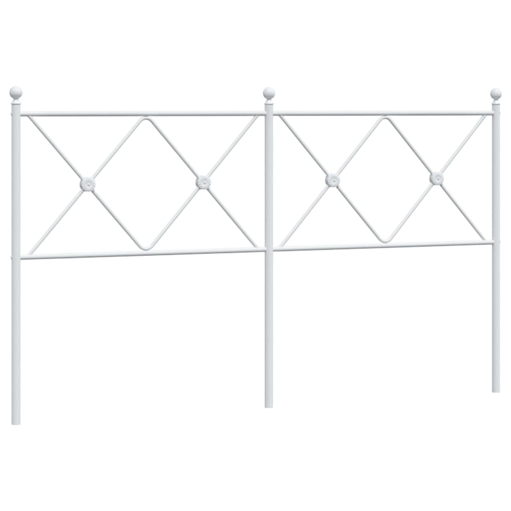 Ersatz-Kopfteil Metall Weiß 160 cm