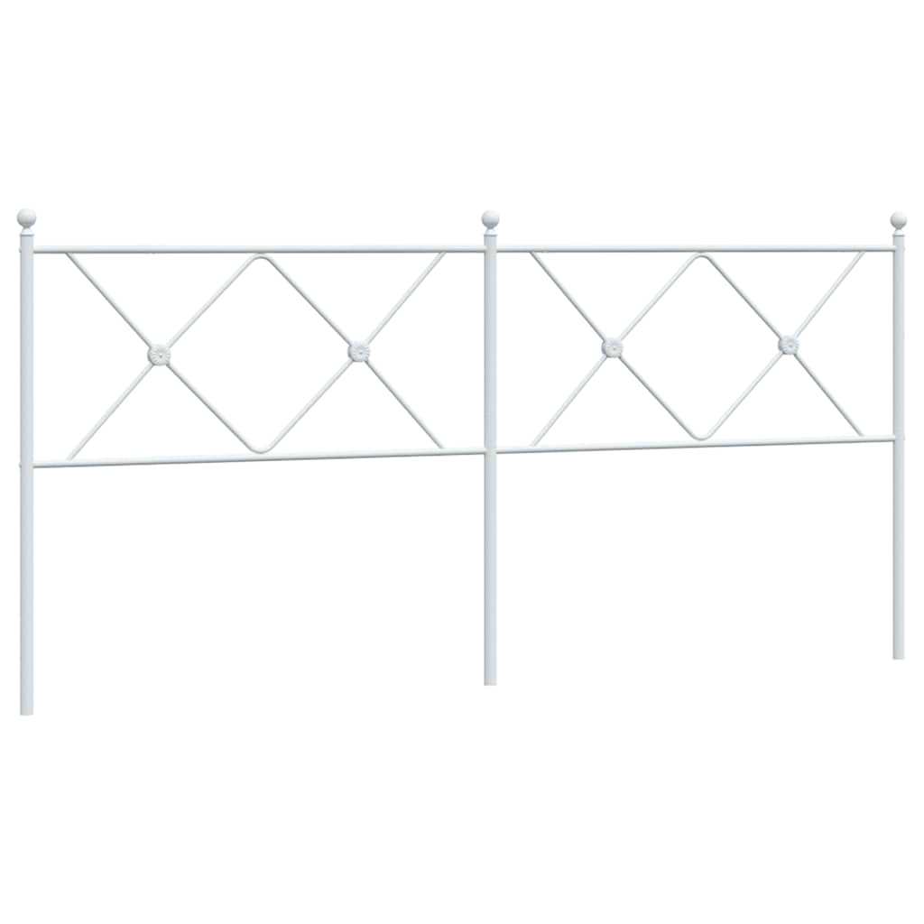 Ersatz-Kopfteil Metall Weiß 180 cm