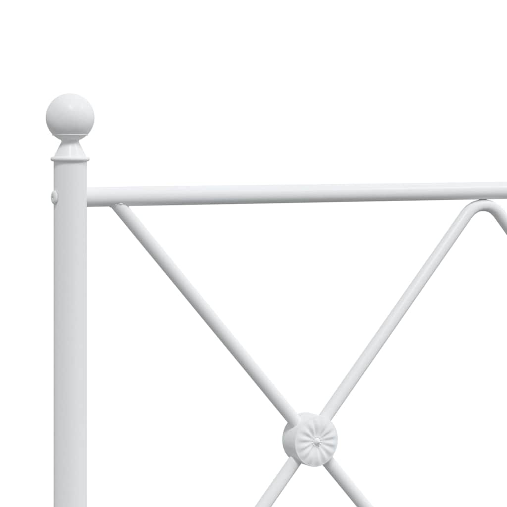 Ersatz-Kopfteil Metall Weiß 180 cm