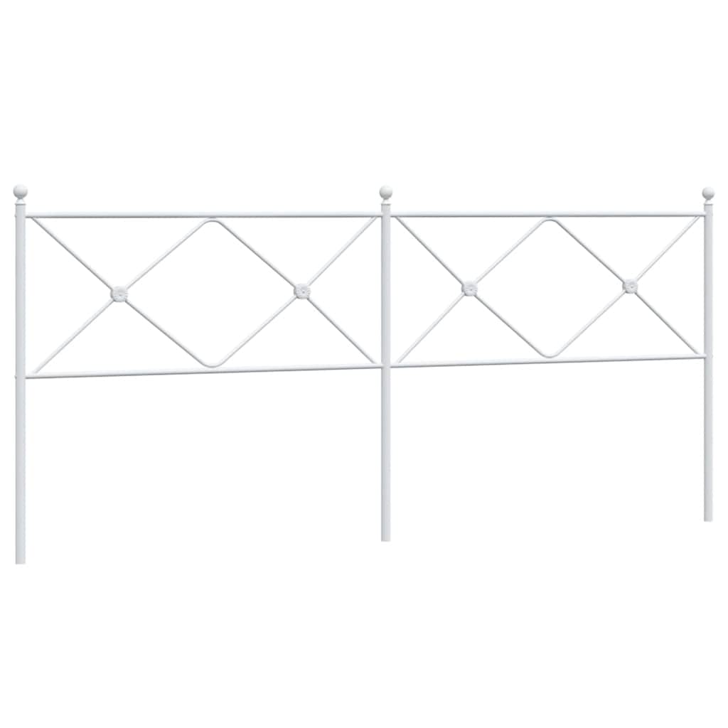 Ersatz-Kopfteil Metall Weiß 193 cm