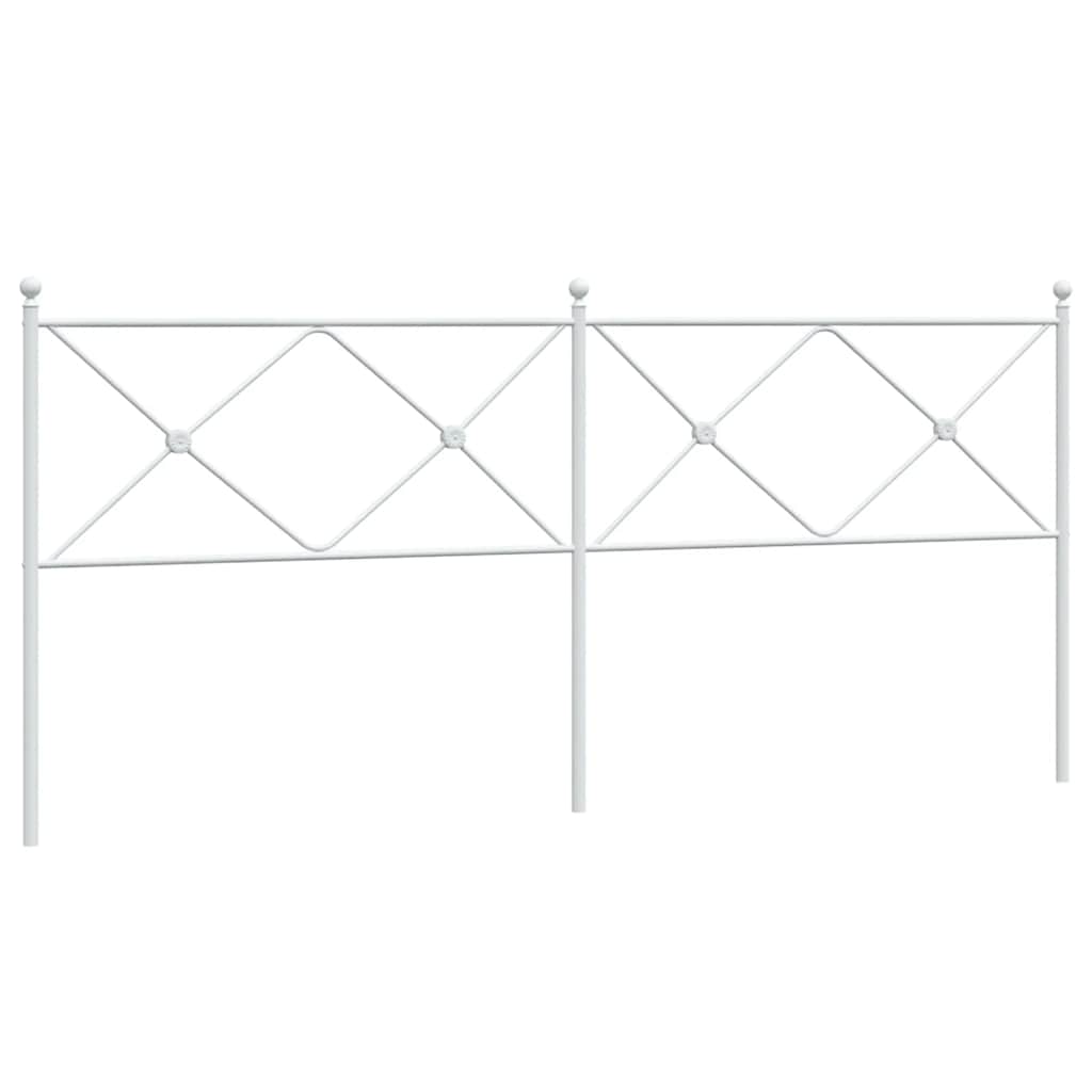 Ersatz-Kopfteil Metall Weiß 200 cm