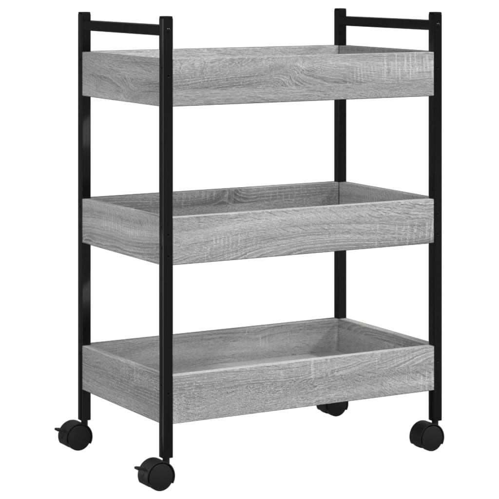 Küchenwagen Grau Sonoma 50x30x70 cm Holzwerkstoff