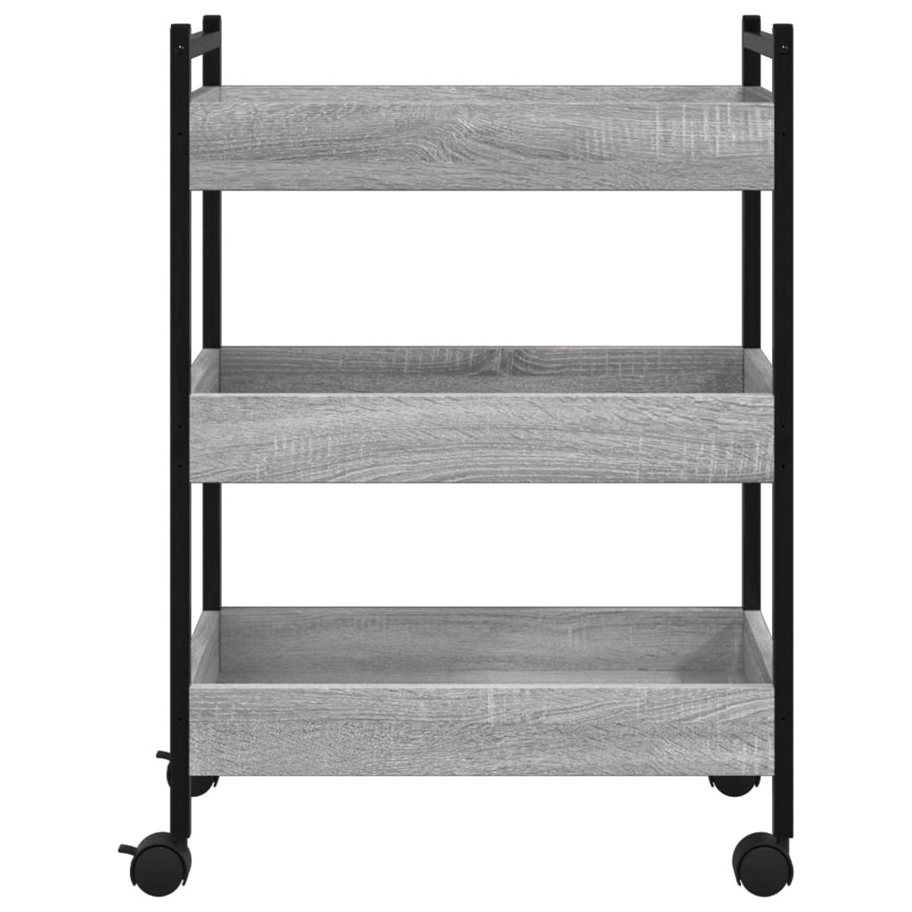 Küchenwagen Grau Sonoma 50x30x70 cm Holzwerkstoff