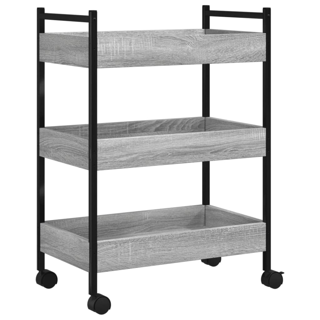 Küchenwagen Grau Sonoma 50x30x70 cm Holzwerkstoff