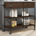 Küchenwagen Braun Eichen-Optik 105x42x95 cm Holzwerkstoff