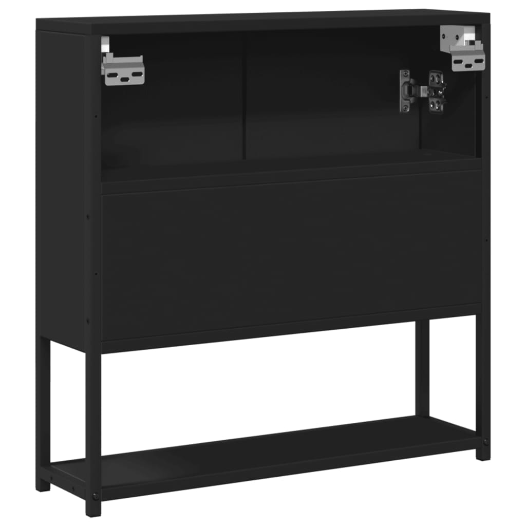 Bad-Spiegelschrank Schwarz 60x16x60 cm Holzwerkstoff