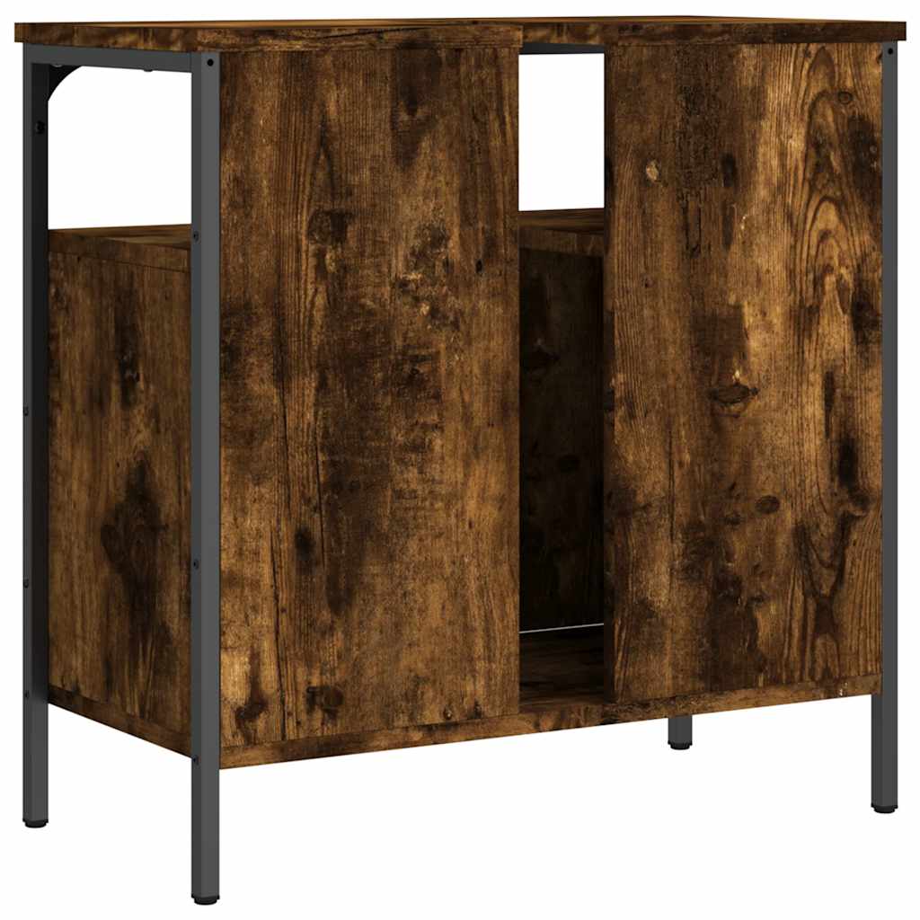 Waschbeckenunterschrank Räuchereiche 60x30x60 cm Holzwerkstoff