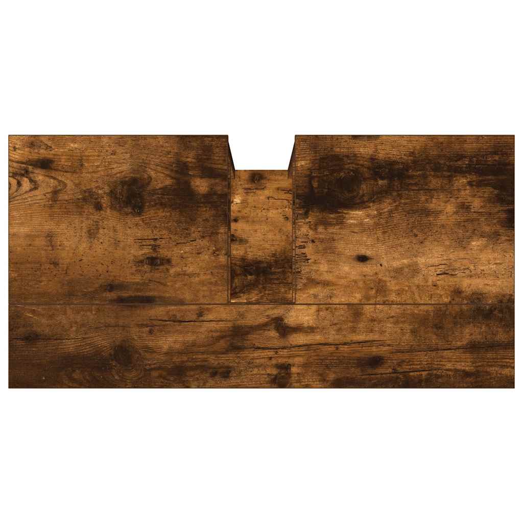 Waschbeckenunterschrank Räuchereiche 60x30x60 cm Holzwerkstoff