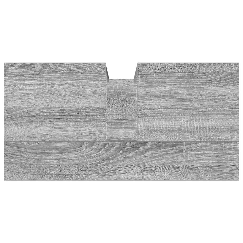 Waschbeckenunterschrank Grau Sonoma 60x30x60 cm Holzwerkstoff
